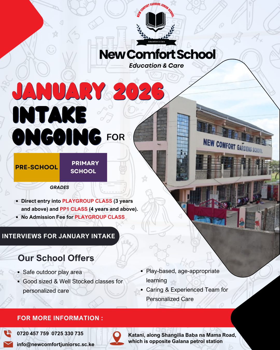 New Comfort School January 2026 Intake – Enroll Your Child Today!