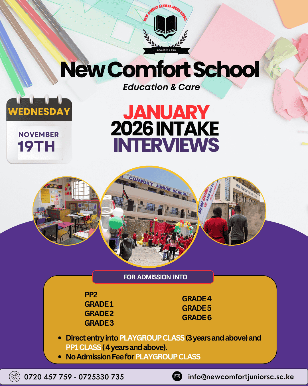 NewComfort  School January 2026 Intake Interviews!
